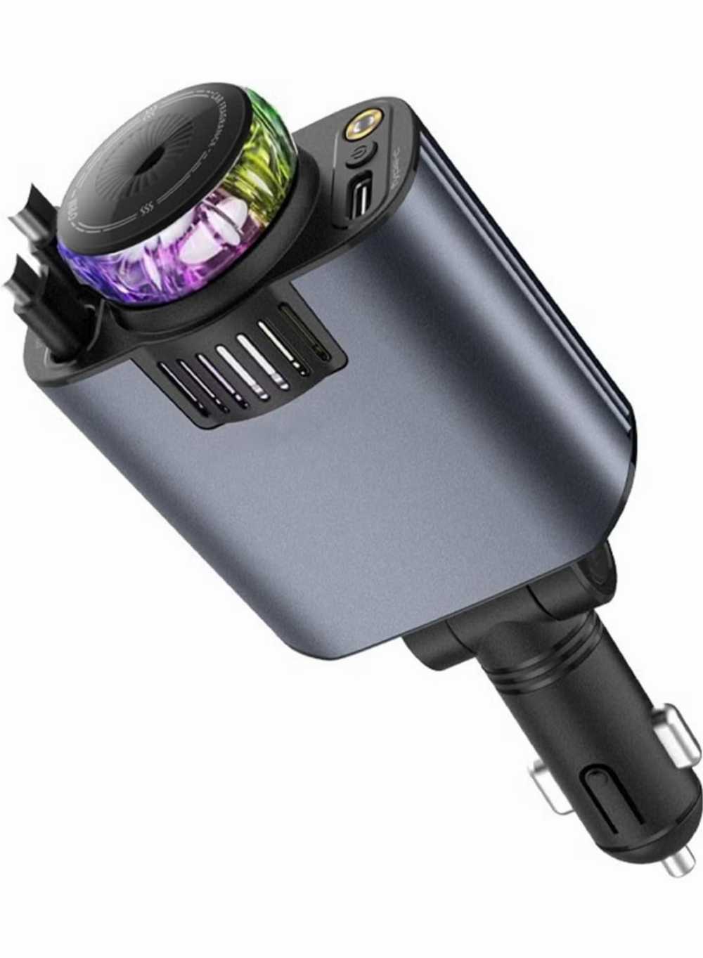 5-in-1 Car Charger with Star light  شاحن سيارة 5 في 1 مع ضوء النجوم