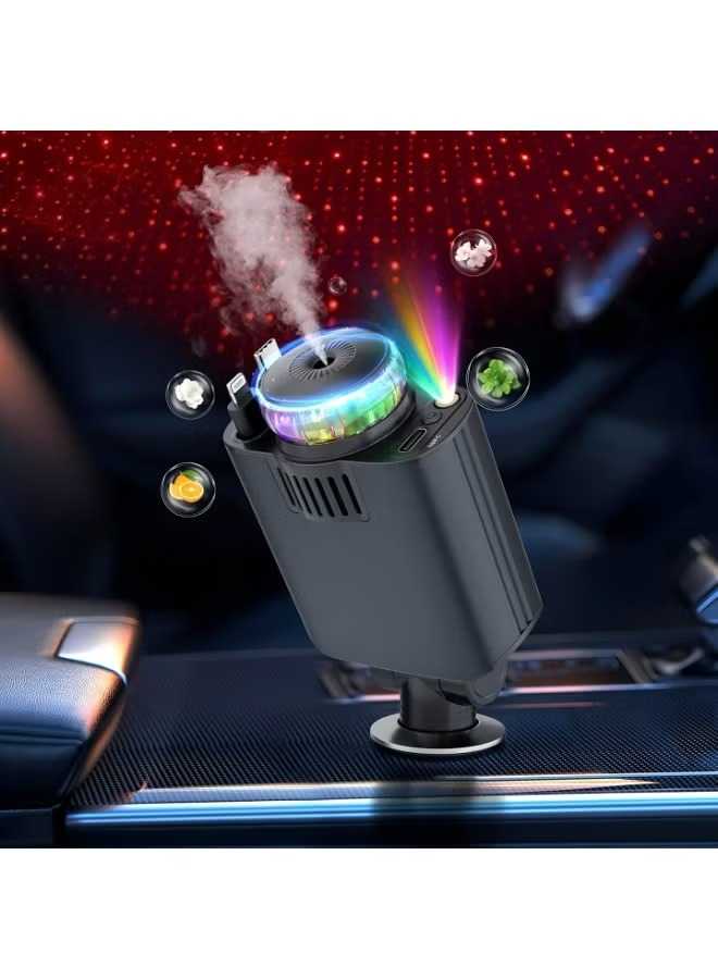 5-in-1 Car Charger with Star light  شاحن سيارة 5 في 1 مع ضوء النجوم